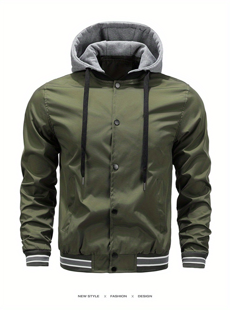 trendy windbreaker hooded jacket mens casual slant pocket jackets by activity for spring fall details 9