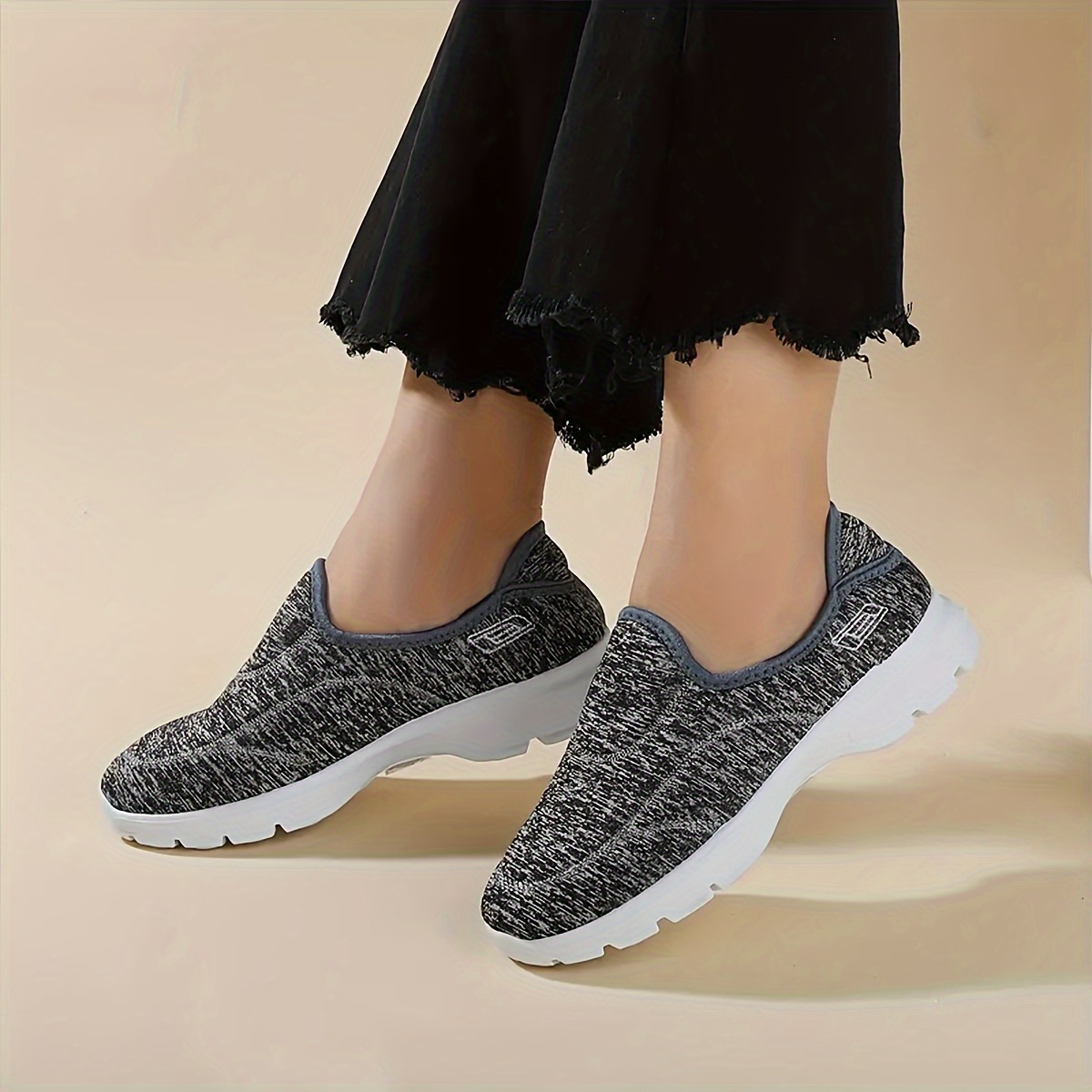 womens casual slip on sneakers breathable low top walking trainers comfy outdoor gym sports shoes details 7