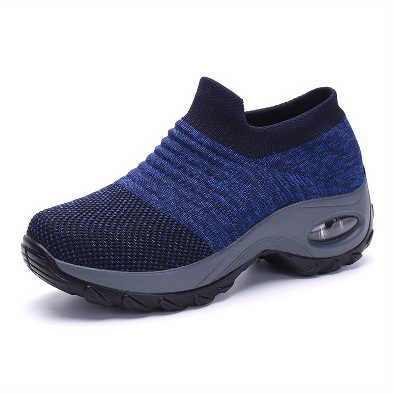 womens breathable knit sneakers comfortable low top slip on shoes womens air cushion shoes details 8