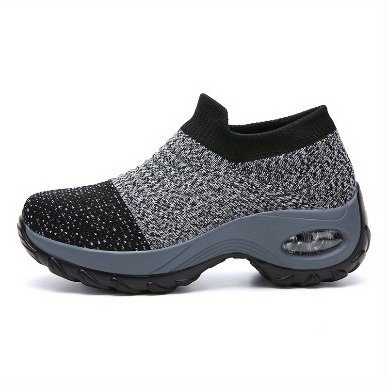 womens breathable knit sneakers comfortable low top slip on shoes womens air cushion shoes details 18