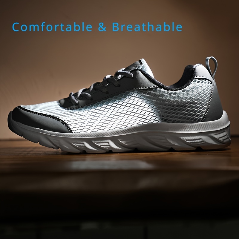 Men s Trendy Woven Breathable Running Shoes, Comfy Non Slip Durable Street Style Sneakers For Men s Outdoor Activities details 5