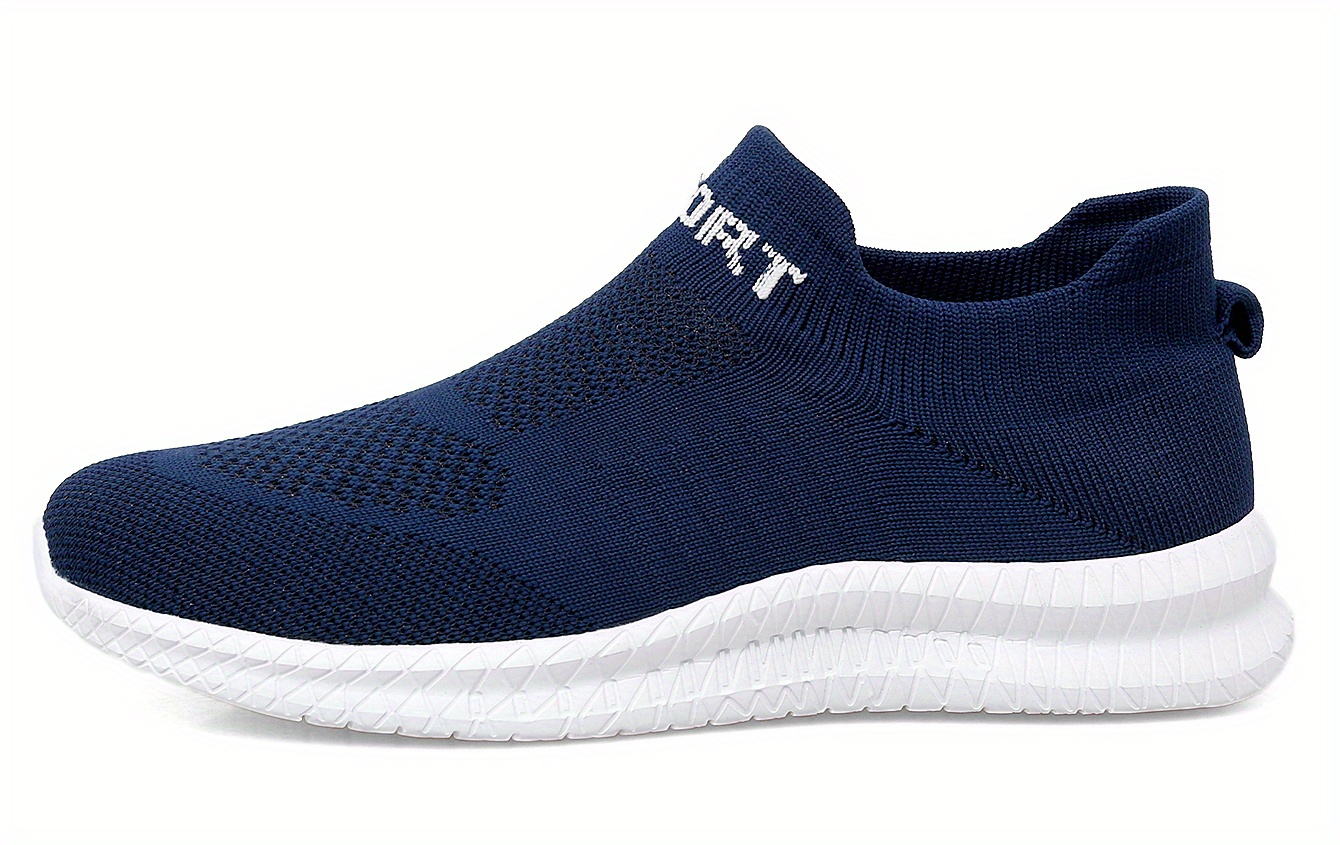 mens knit breathable slip on running shoes lightweight comfy non slip sneaker spring and summer details 10